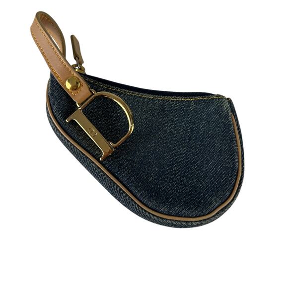 Dior Mini Saddle Denim Pouch - Picture 1 of 8